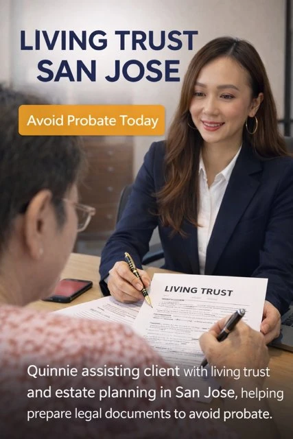 Quinnie Do explaining a Nevada revocable living trust and funding deed to a Las Vegas client